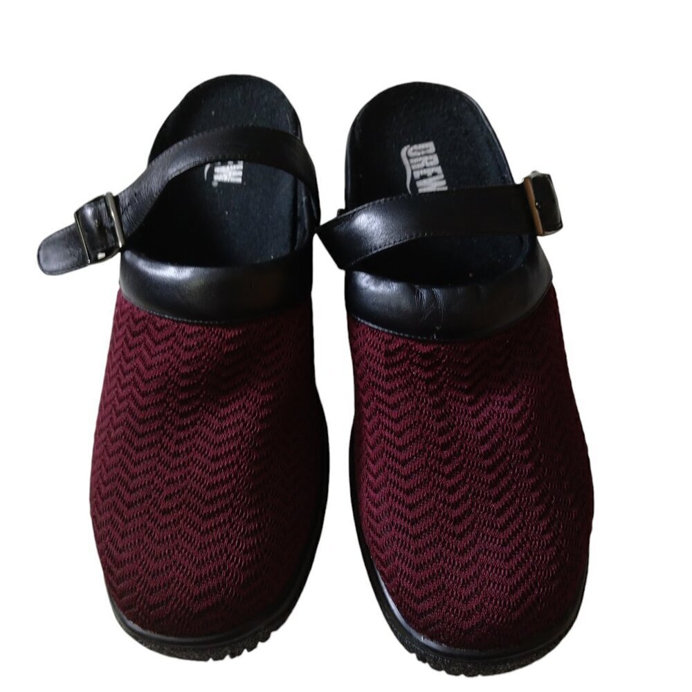 Drew Savannah Size 8M Mule Clog Slingback Slip On Burgundy Casual Garden Outdoor